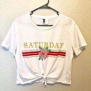 Crop graphic tee
